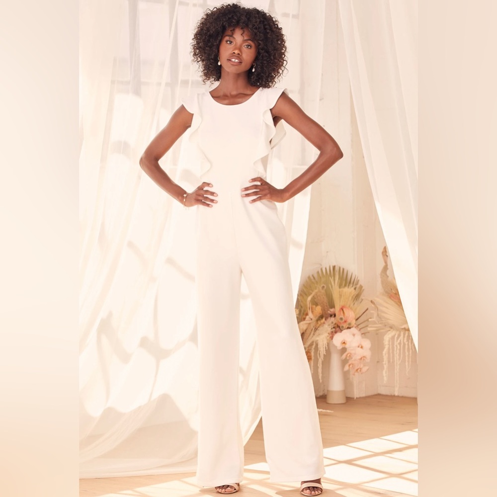 White Jumpsuit from Lulu’s (Size 10)